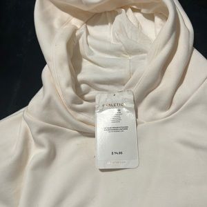 Fabletics tan hoodie never worn size large